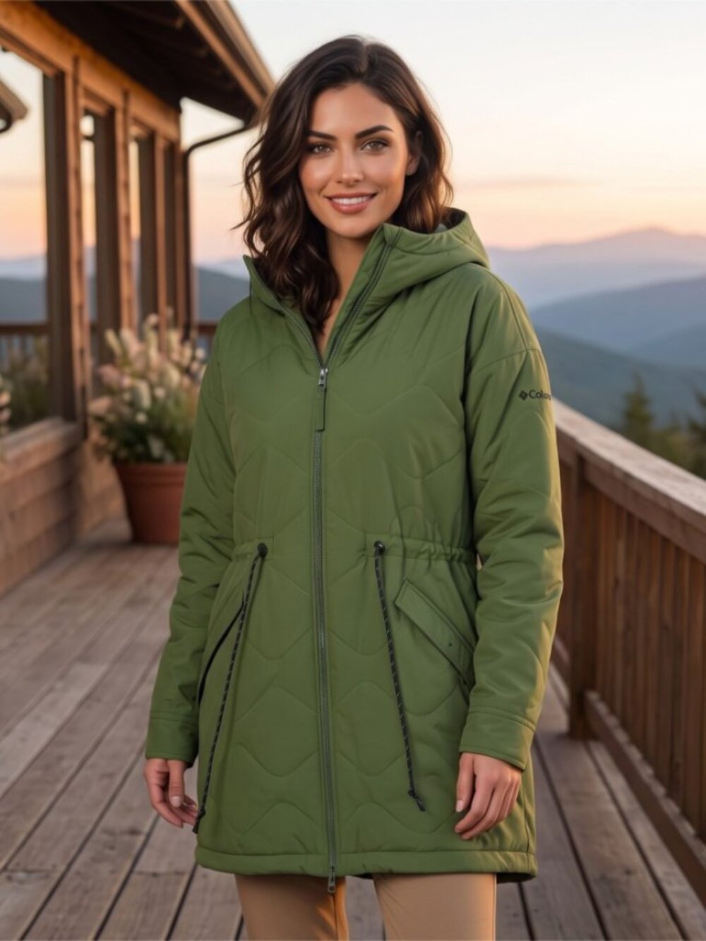Columbia Women's Crystal Crest™ Quilted Jacket | WL6832-353 | Canteen | LARGE